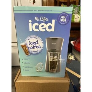 New - Mr. Coffee Iced Coffee Maker Black with Tumbler, Straw, Lid & Filter